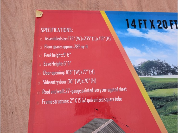 14'-x-20'-single-garage-metal-shed-image-3