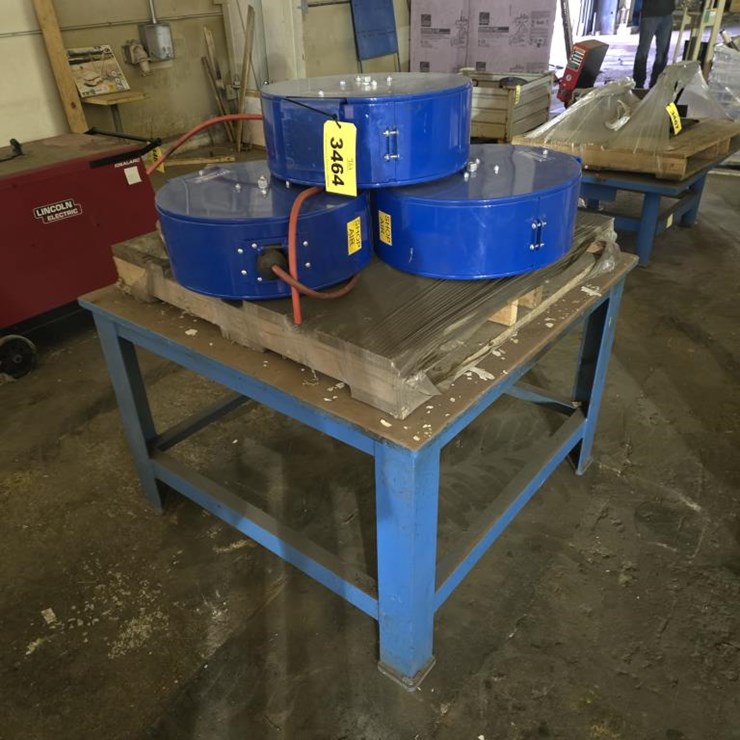 #3464 • (4) Coxreels EN-N-350 Hose Reels w/ Table