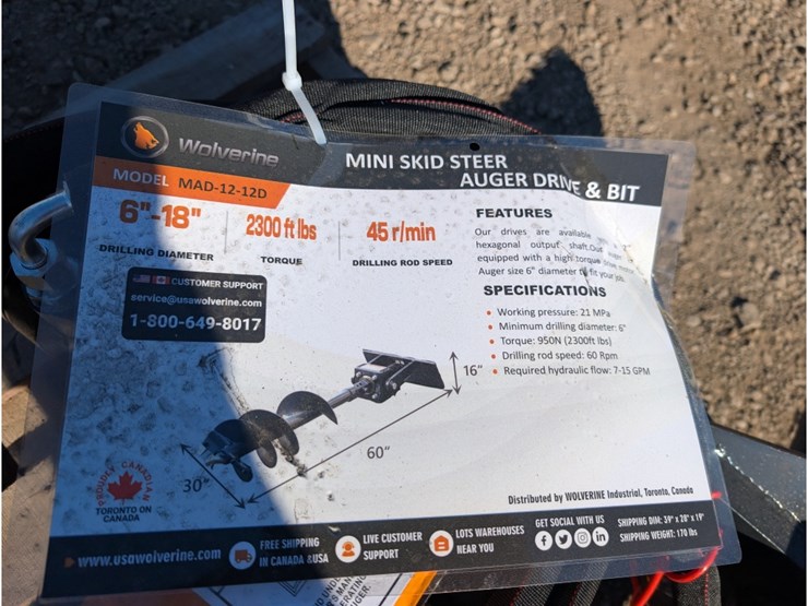wolverine-mini-skid-steer-auger-drive-&-12"-bit-image-5