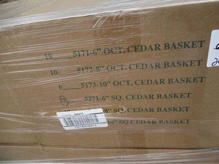 lot-of-square-cedar-wooden-plant-baskets,-image-3