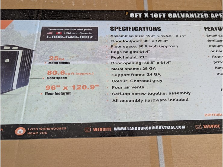 landhonor-8'x10'-galvanized-apex-roof-metal-shed-image-2