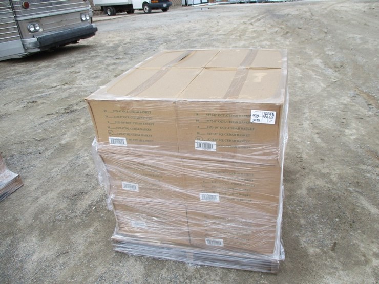 lot-of-square-cedar-wooden-plant-baskets,-image-1