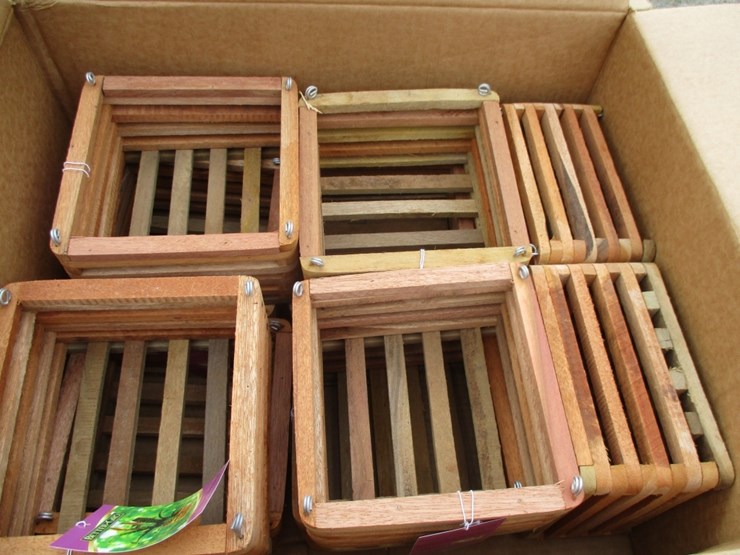 lot-of-square-cedar-wooden-plant-baskets,-image-4
