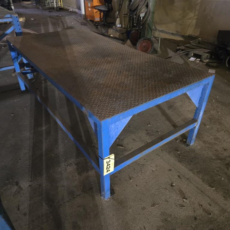 #3424 • Approx. 84"x32"x29" Steel Bench