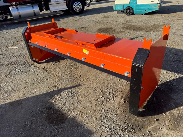 8'-skid-steer-snow-pusher-w/-steel-blades-image-1