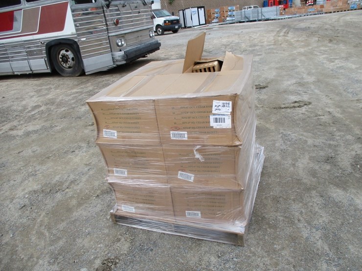 lot-of-square-cedar-wooden-plant-baskets,-image-1