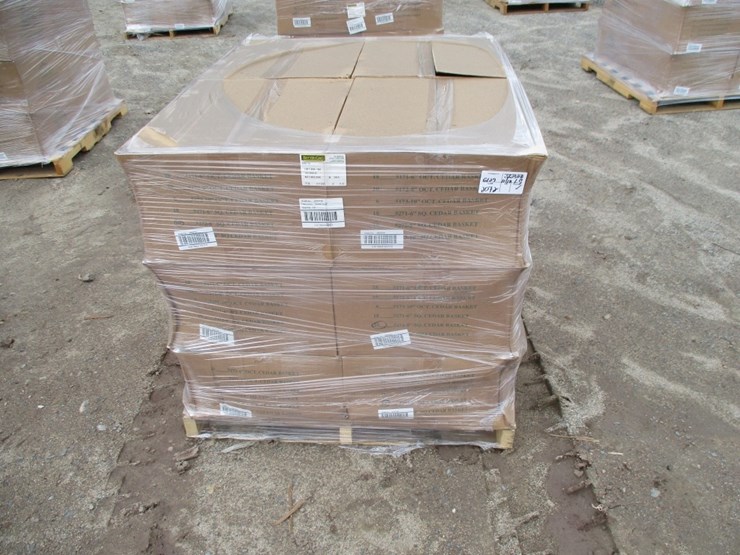 lot-of-square-cedar-wooden-plant-baskets,-image-1