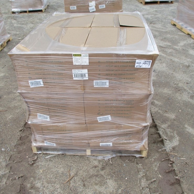 Lot Of Square Cedar Wooden Plant Baskets,