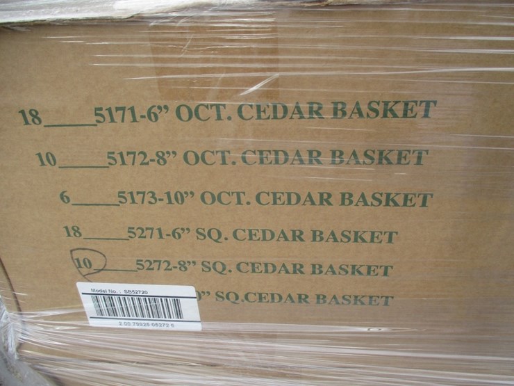 lot-of-square-cedar-wooden-plant-baskets,-image-3