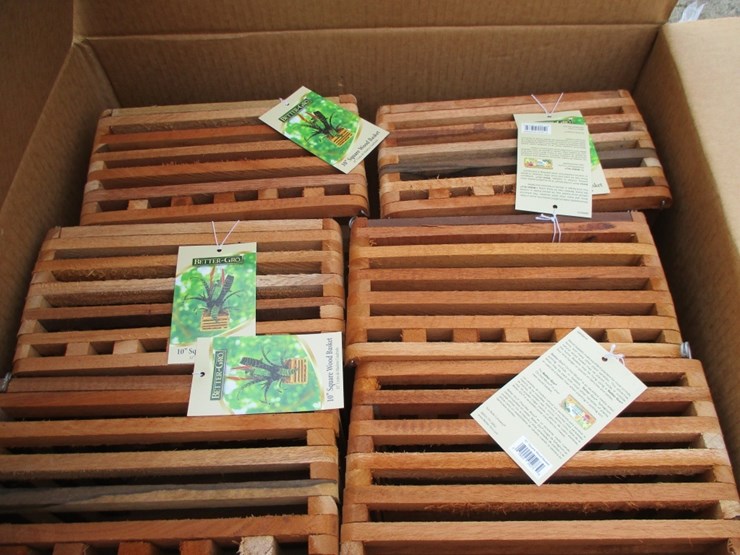 lot-of-square-cedar-wooden-plant-baskets,-image-4