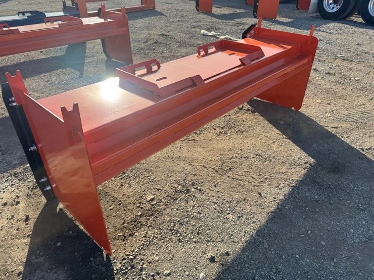 8'-skid-steer-snow-pusher-w/-steel-blades-image-5