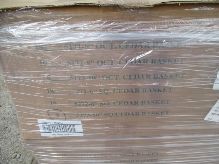 lot-of-square-cedar-wooden-plant-baskets,-image-3