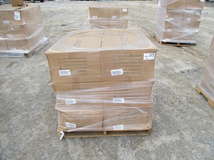 lot-of-square-cedar-wooden-plant-baskets,-image-1