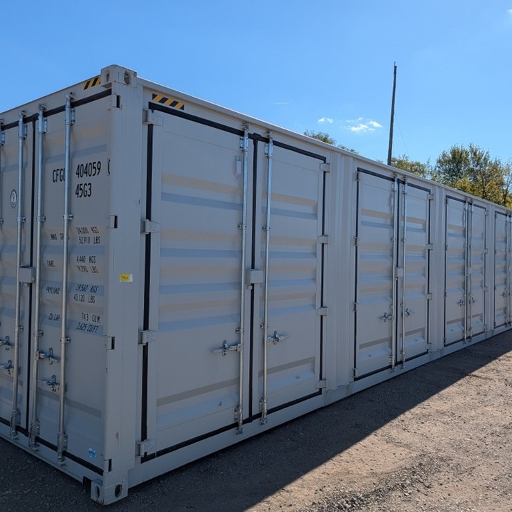 40' High Side 1 Trip Shipping Container w/ 4 Side Doors