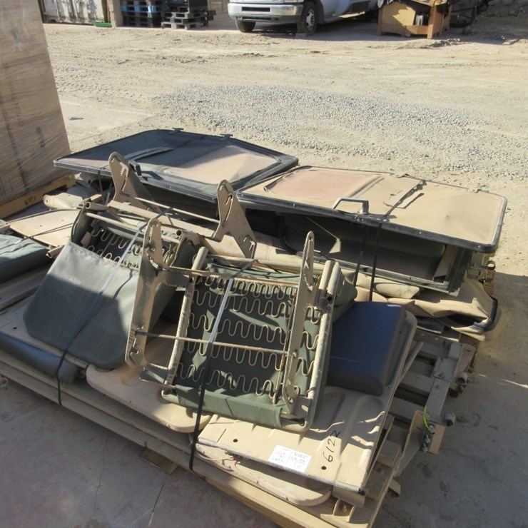 Assorted Military Vehicle Chairs/Soft Doors