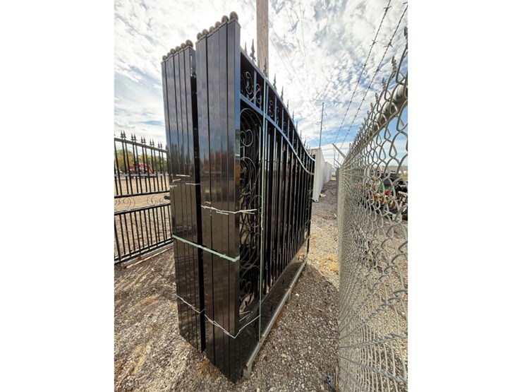 14'-bi-parting-wrought-iron-driveway-gate-,-2-7'-wide-panels,-2-7'-wide-panels-image-3
