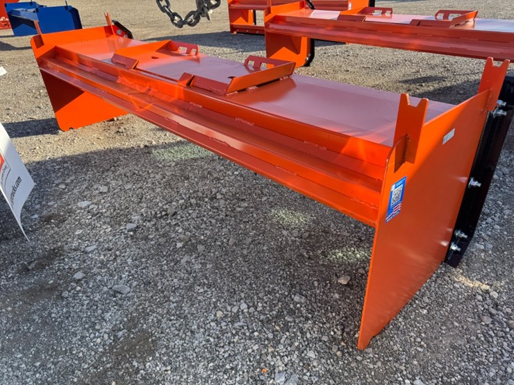 10'-skid-steer-snow-pusher-w/-steel-blades-image-3