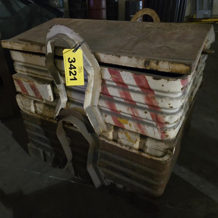 #3421 • (2) Steel Crates w/ Heavy Duty Chains and More