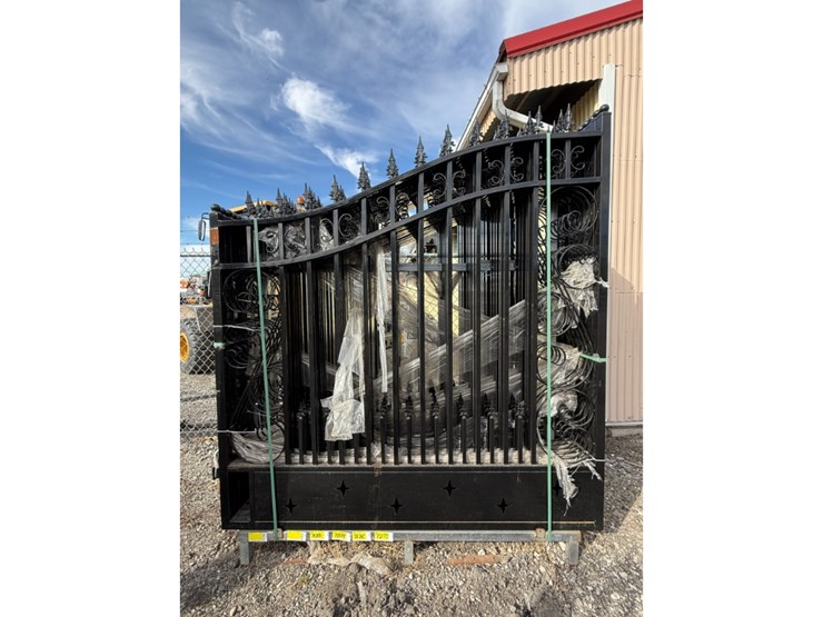 14'-bi-parting-wrought-iron-driveway-gate-,-2-7'-wide-panels-image-1