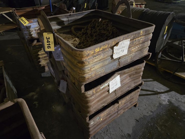 #3416-•-(3)-steel-crates-w/-heavy-duty-chains-image-2