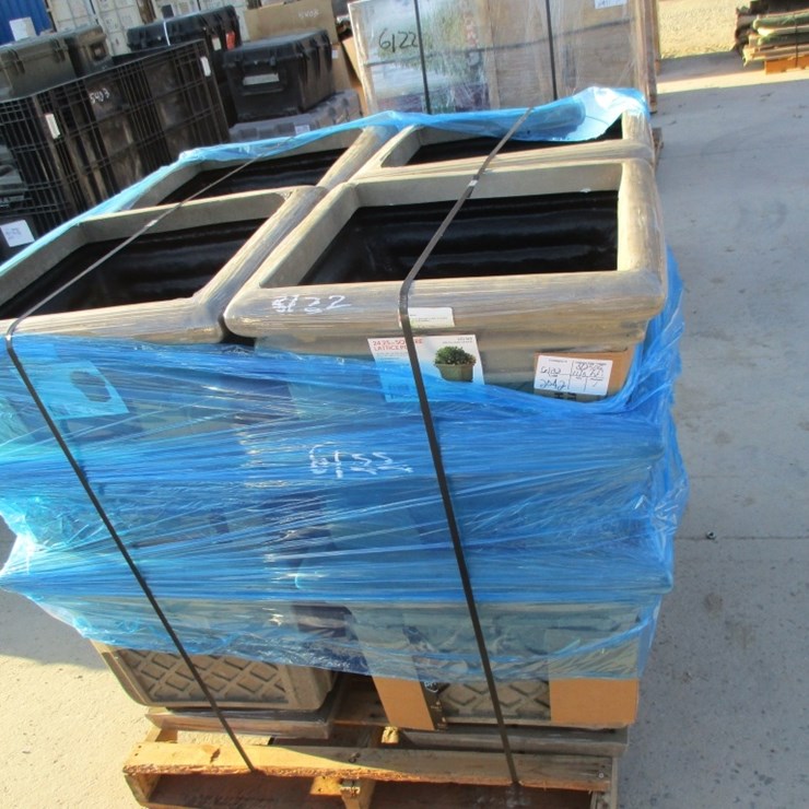Lot Of 24.25" Square Lattice Fiberglass Pots,