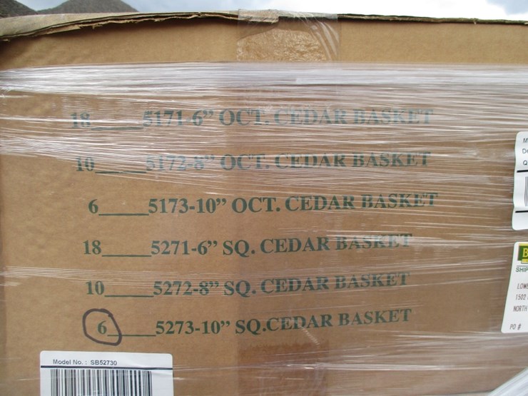 lot-of-square-cedar-wooden-plant-baskets,-image-3