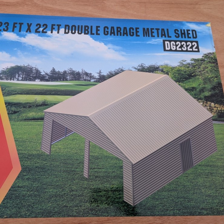 23' x 22' Double Garage Metal Shed