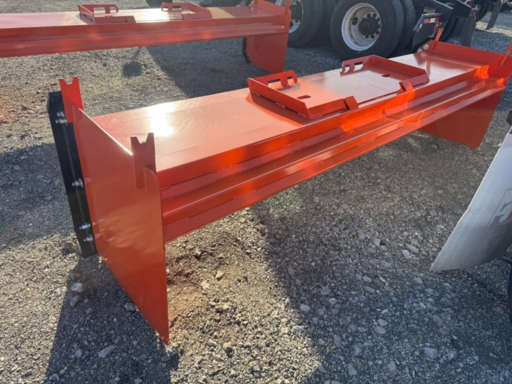 10'-skid-steer-snow-pusher-w/-steel-blades-image-4