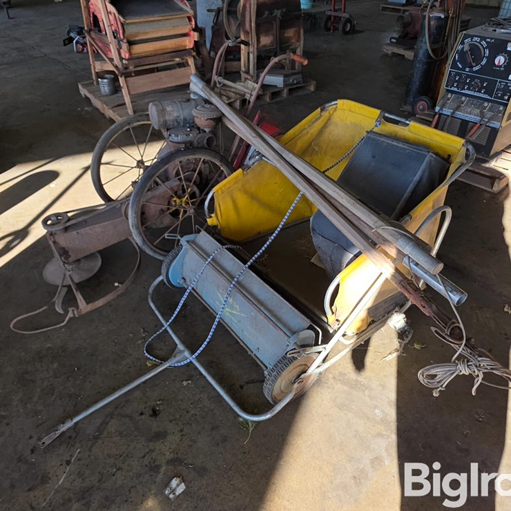 Seeder, Lawn Sweep, & Brush Mower