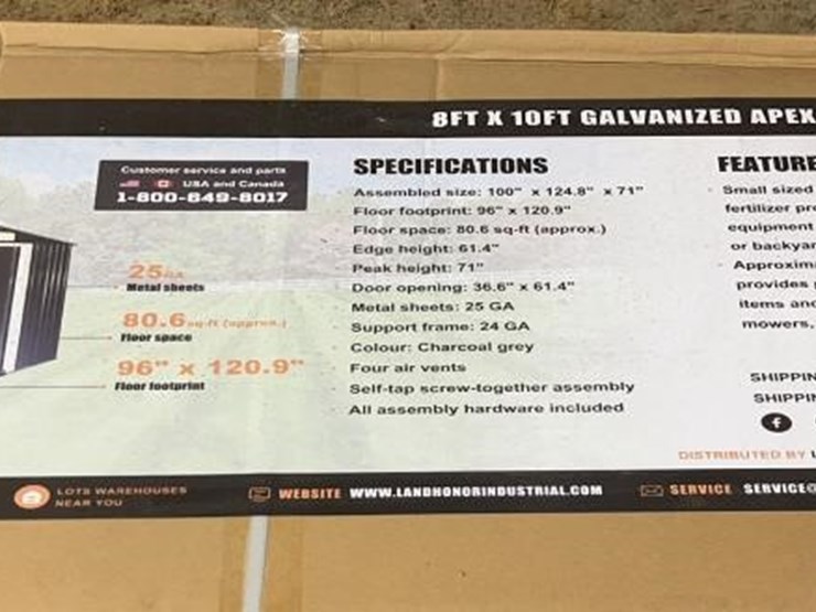 landhonor-8ft-x-10ft-galvanized-metal-shed-image-1