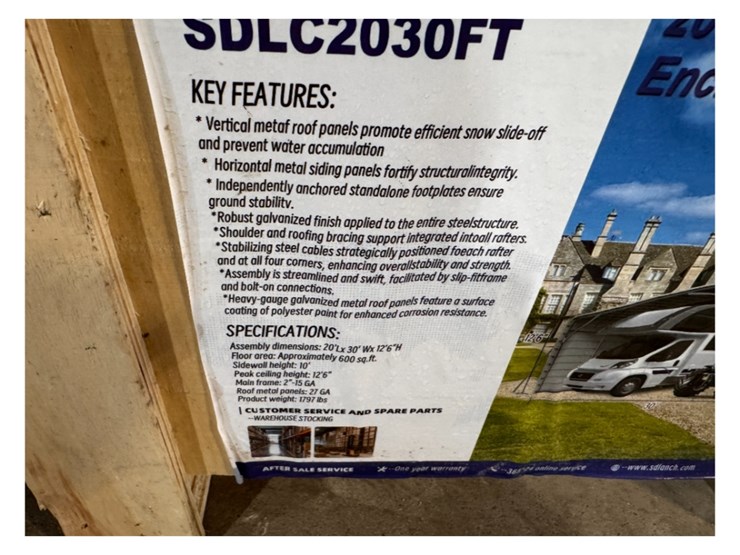 sdlc-20x30'-steel-carport-w/-enclosed-side-walls-image-3