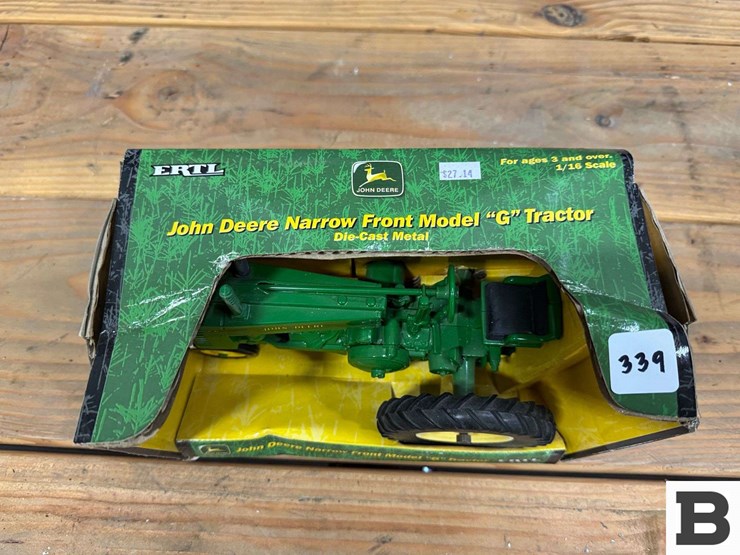 ertl-die-cast-replica-john-deere-narrow-front-model-"g"-tractor-1:16-scale-image-3