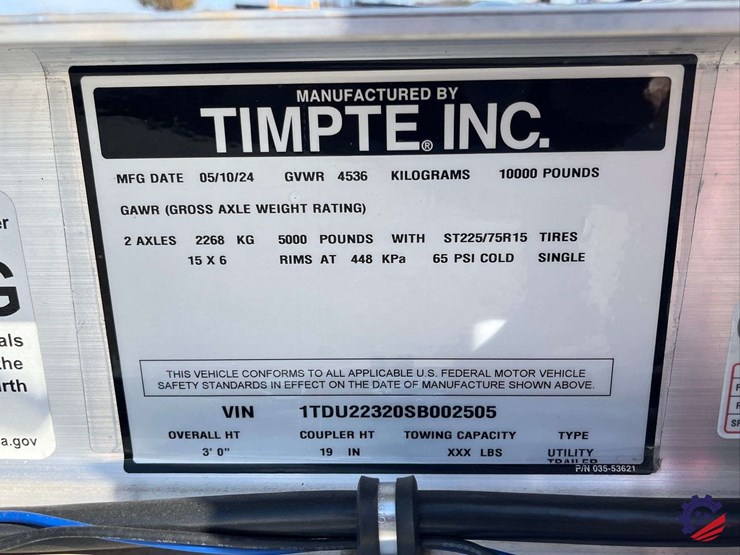 new-2025-timpte-18’-motorsports-1018-t/a-utility-tag-trailer-image-14