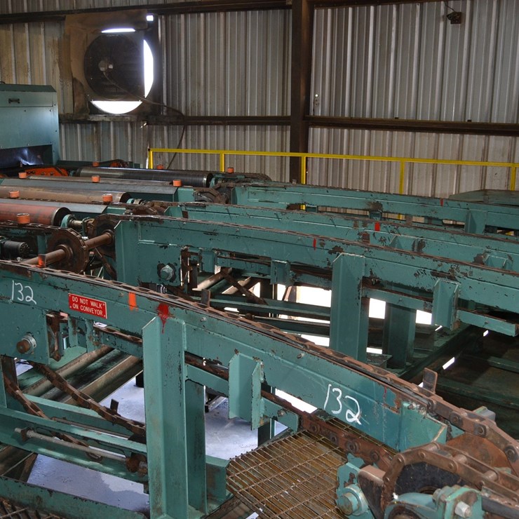 CSMI 8' 5 STRAND OUTFEED TRANSFER W/ LUGS W/ EVEN END ROLLS W/ 6 ARM TIMPLE SYSTEM W/ 30 DEGREE 4 STRAND TRANSFER W/ 7' 4 STRAND TRANSFER W/ DRIVE ON COMMON SHAFT
