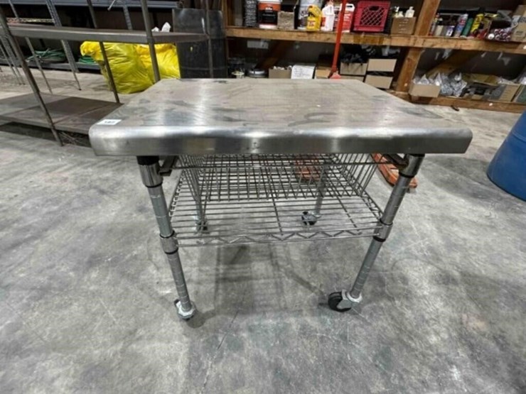 metal-wire-cart-w/stainless-top-image-1