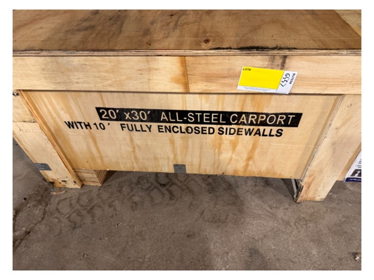 sdlc-20x30'-steel-carport-w/-enclosed-side-walls-image-2