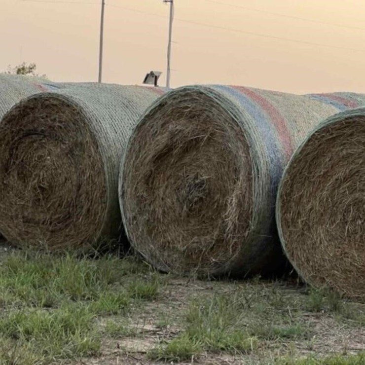 Crabgrass Mix some stickers Round bales