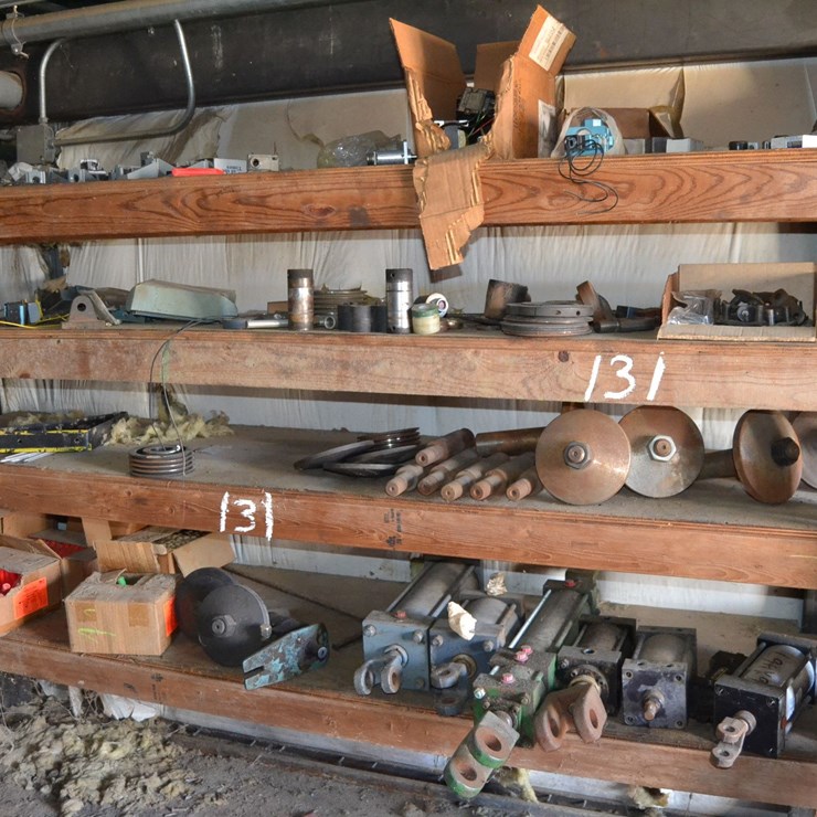 (16) EXTRA SAWS FOR CSMI TRIMMER W/ EXTRA SAW ARBOR & CYLINDER VALVES FOR TIMMER (LOCTED IN ELECTRICAL ROOM BESIDE TRIMMER)