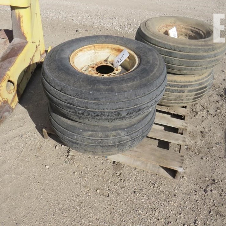 SET OF 11L X 15 TIRES AND RIMS