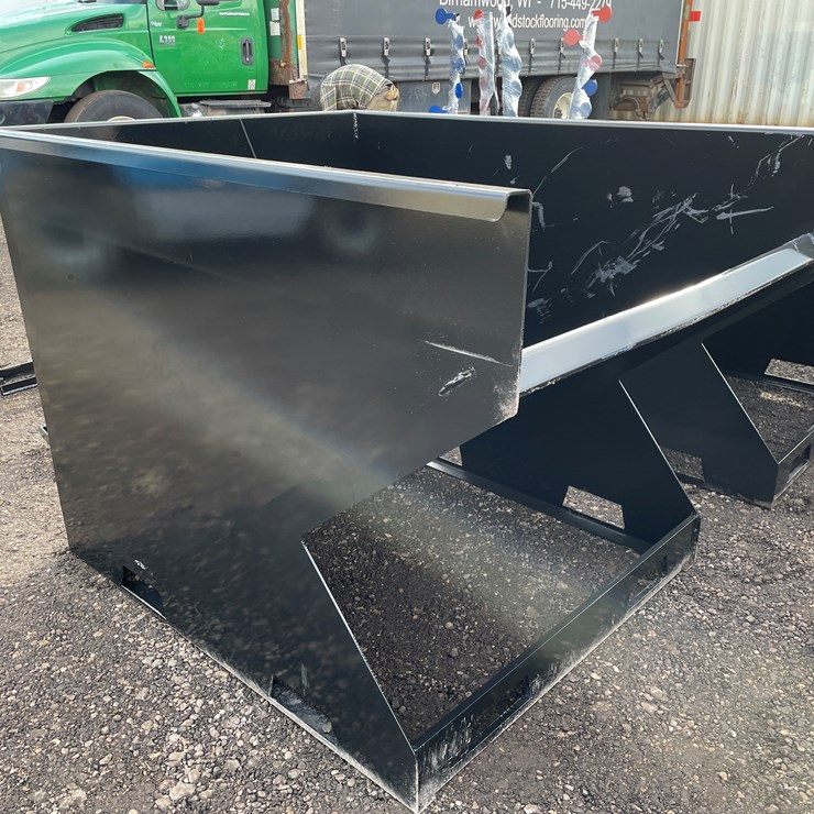 #1213 • Steel Skidsteer Hopper with Pockets
