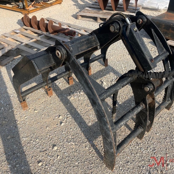 48" SINGLE CYLINDER ROOT GRAPPLE SKID STEER ATTACHMENT