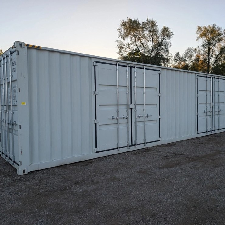 1 Trip 40' High Side Shipping Container W/ 2 Side Doors