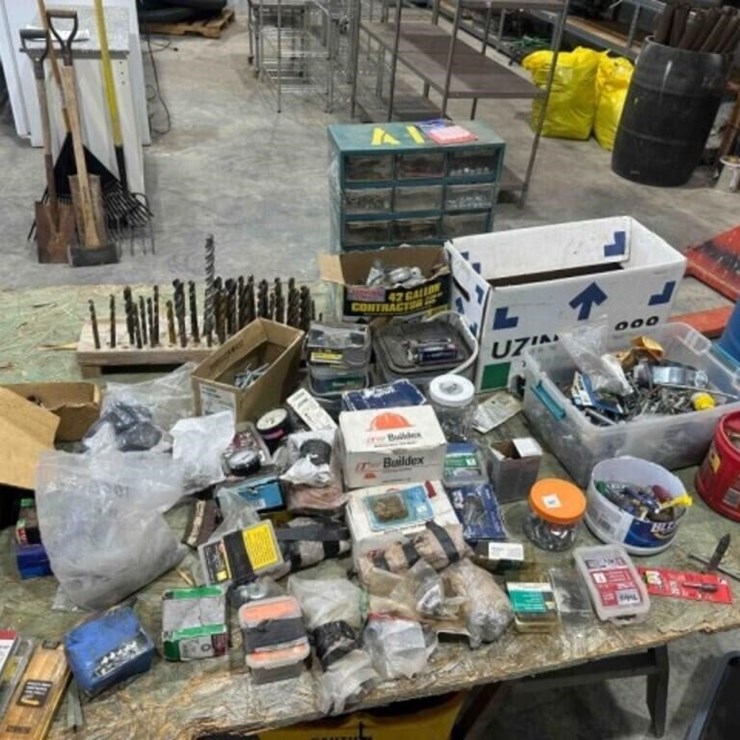 Large Assortment- hardware, screws, drill bits
