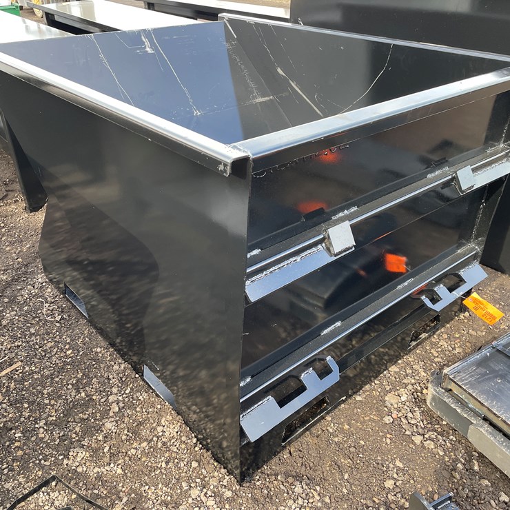 #1212 • Steel Skidsteer Hopper with Pockets