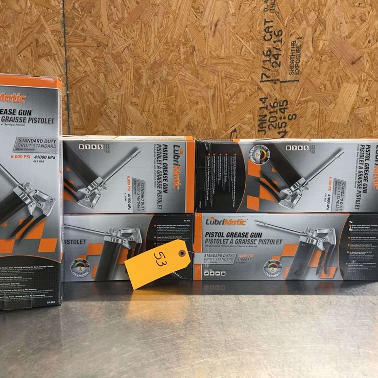 (5) New Pistol Grip Style Grease Guns