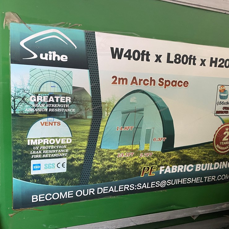 #100 • New Suihe 408020R-2M Hoop Building (St. Nazianz, WI)