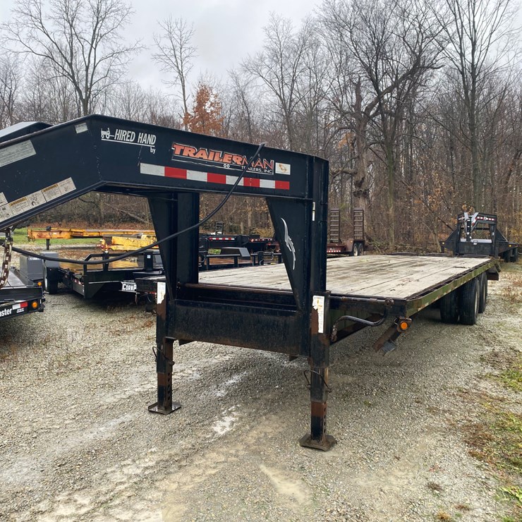 #312 • 2008 Trailerman Tandem Dually Gooseneck Trailer (Helenville, WI) (Has WI Title)