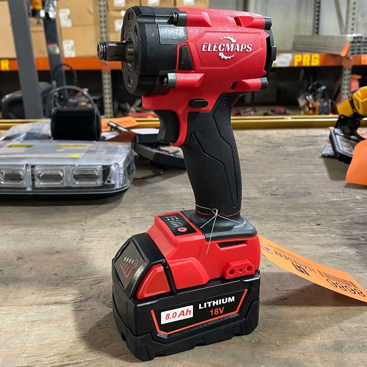 #8686 • Milwaukee Compatible 18 Volt Cordless 1/2" Impact and 8ah Battery (PR13)