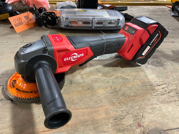 #8685-•-milwaukee-compatible-18-volt-right-angle-grinder/cut-off-tool-with-8ah-battery-(pr12)-image-1