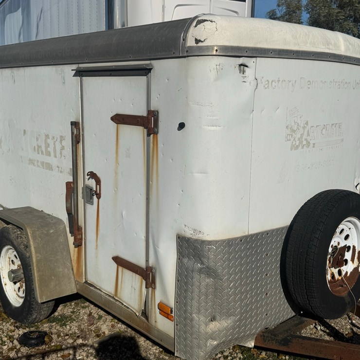 PACE AMERICAN enclosed cargo trailer, 5’ x 8’, side entry door, rear cargo doors, rough, * TITLED *